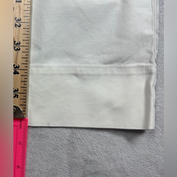 By Anthropologie Fatima Dip Dyed Wide Leg Cropped Grey White Boho Pants Size 27 - Picture 9 of 16